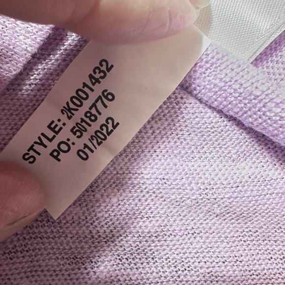 Vineyard Vines 100% Linen T-Shirt in Lavender Sea Grape Size L‎ - Picture 8 of 8